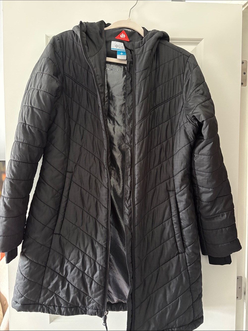 Columbia Black Quilted Hooded Women's Puffer Coat